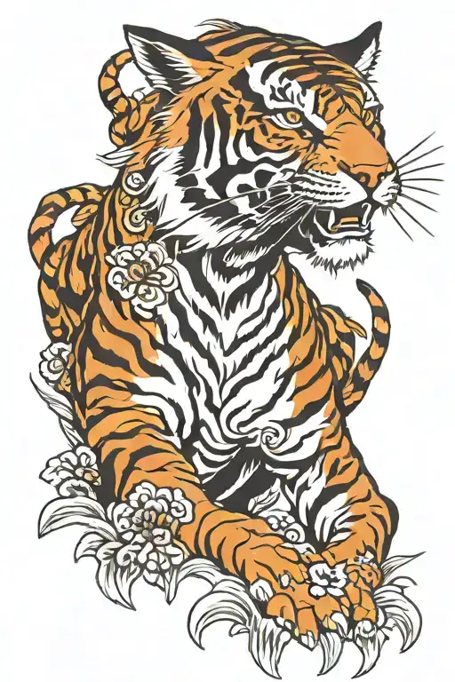 tiger tattoo design idea
