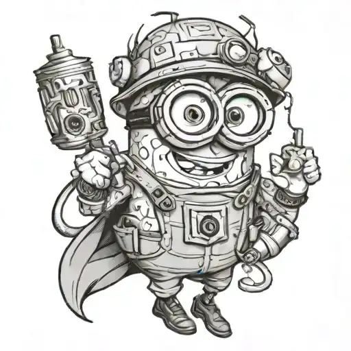 Minion and ratatoule tattoo design idea