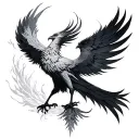 Sagittarius, transformative energy, spirit animal phoenix tattoo design idea