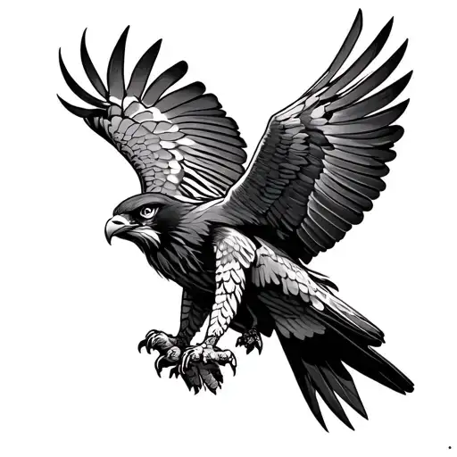 Falcon tattoo design idea