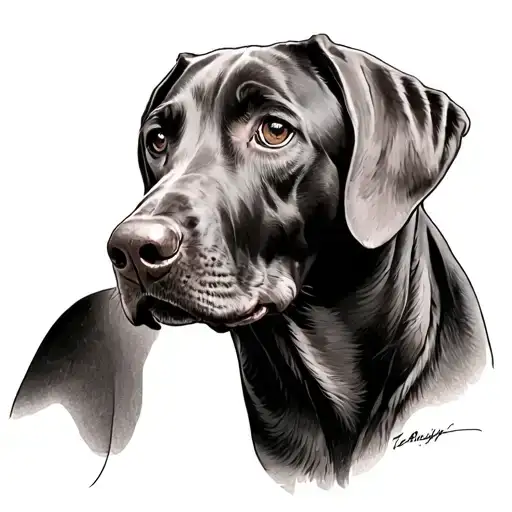 Vizsla tattoo design idea