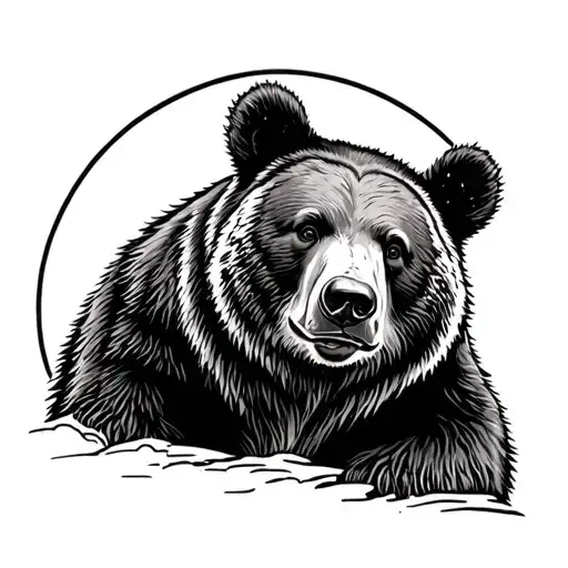 Tennessee black bear tattoo design idea
