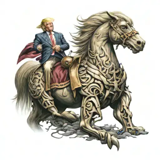 Donald Trump MAGA wins 2024 election tattoo design idea