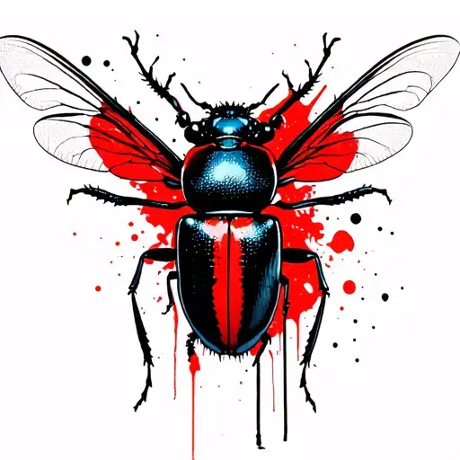 Fly similar to a beetle tattoo design idea