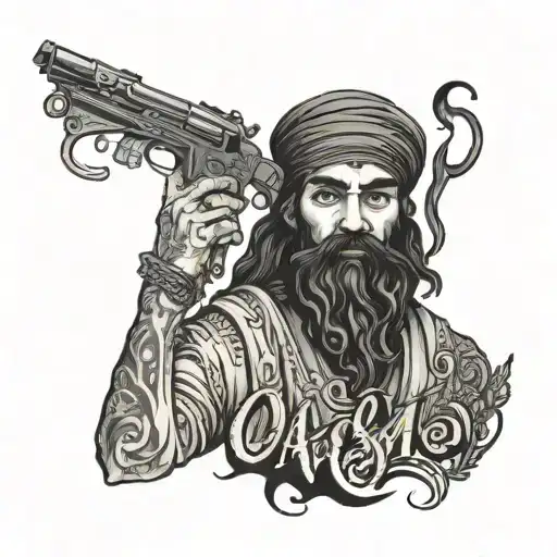 "Osama Nights" Wording. tattoo design idea