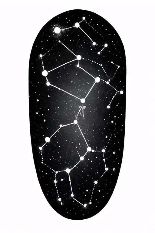 zodiac constellations forming the shape tattoo design idea