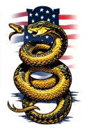 don't tread on me snake patriot yellow 2nd amendment tattoo design idea