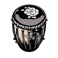 patterns depicting scenes of daily life, ritualistic activities, and cultural symbols of the Dong Son drum tattoo design idea