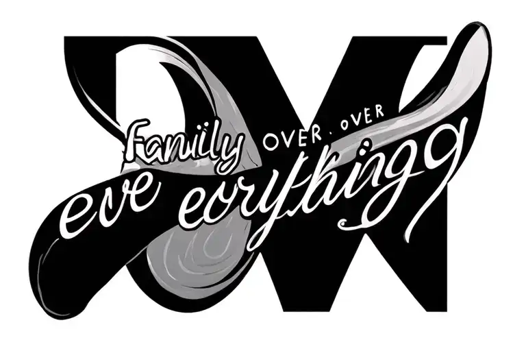 family over everything infinity symbol tattoo design idea