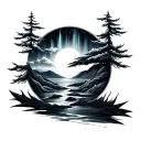 Aurora Borealis tattoo design idea