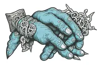 tcp handshake tattoo design idea