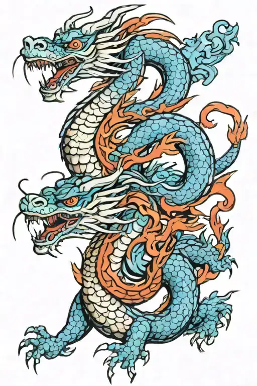 chines Dragon small tattoo design idea