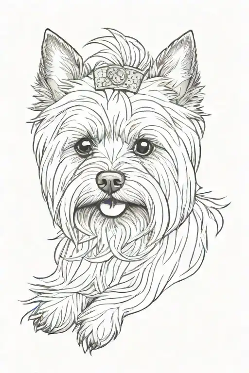 yorkshire terrier tattoo design idea