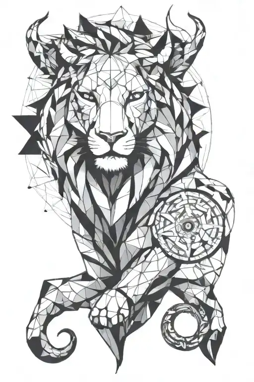 sagittarius zodiac sign combined tattoo design idea