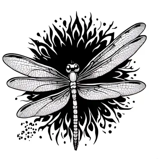 dragonfly dad memorial tattoo design idea