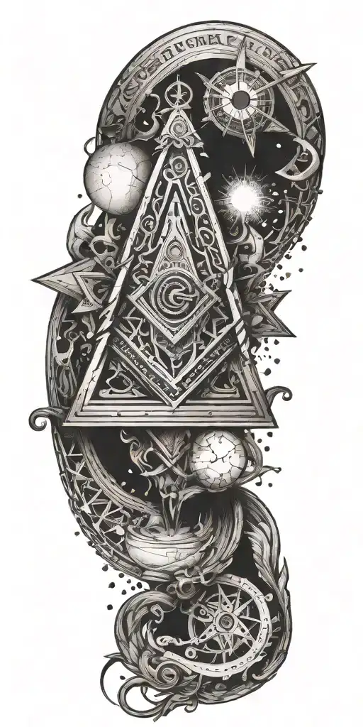 freemason square and compass tattoo design idea