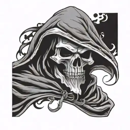 Hooded Reaper tattoo design idea