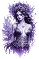 nyx goddess tattoo design idea