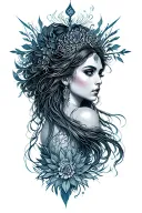nyx goddess tattoo design idea