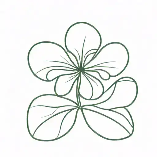 shamrock with 4 leaves tattoo design idea