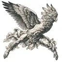 icarus falling tattoo design idea