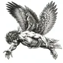icarus falling tattoo design idea