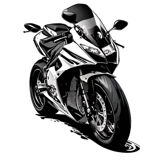 Sportbike tattoo design idea