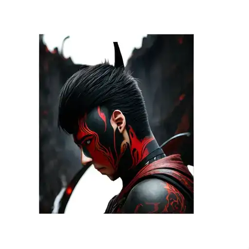 zuko from avatar mask tattoo design idea