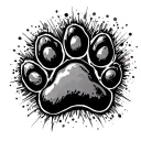 dog paw print tattoo design idea