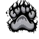 dog paw print tattoo design idea