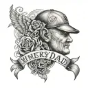 memory of dad tattoo design idea