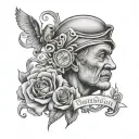 memory of dad tattoo design idea