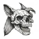dog skull tattoo design idea