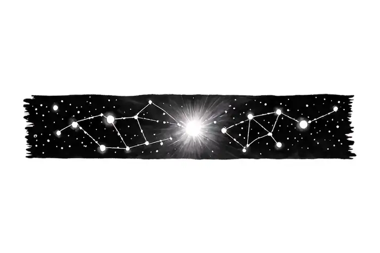 Aquarius constellation tattoo design idea