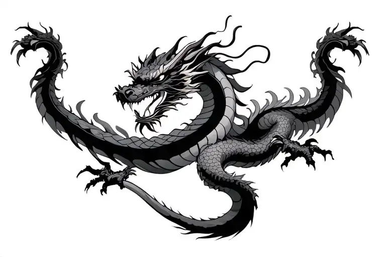 Japanese Band with dragon tattoo design idea