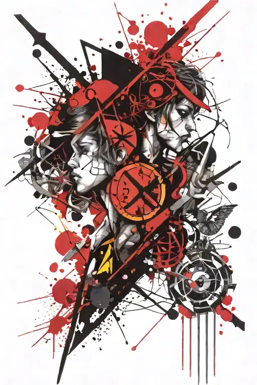 Gemini and Sagittarius tattoo design idea