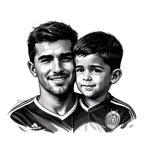 San Siro Dad and son tattoo design idea