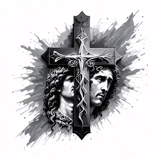 Roman's 8:18 with a cross tattoo design idea