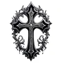 Gothic Cross tattoo design idea
