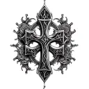 Gothic Cross tattoo design idea