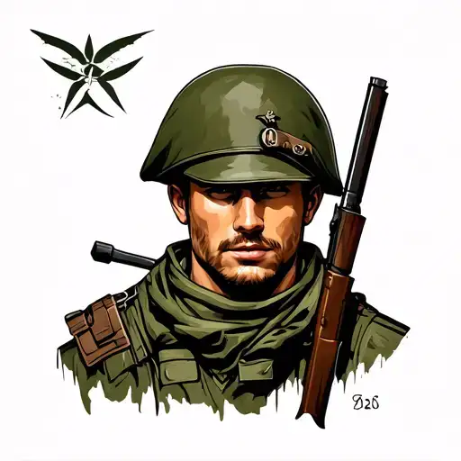 Green beret tattoo design idea