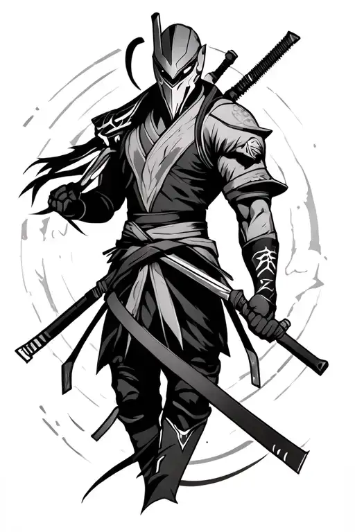 I want a traditional Japanese-style tattoo on my forearm of themed around the character Genji from Overwatch. There shou tattoo design idea