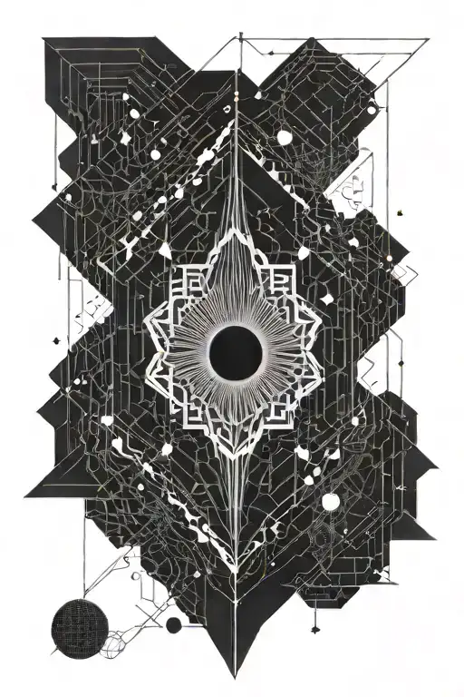 black hole tattoo design idea