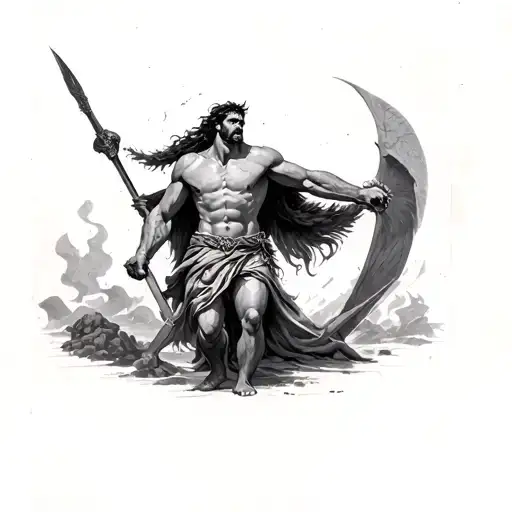 David And Goliath tattoo design idea