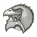 counter strike desert eagle headshot looking to the right tattoo design idea