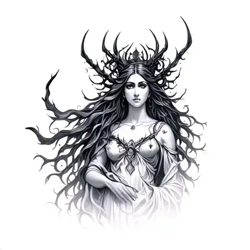 Hecate goddess tattoo design idea