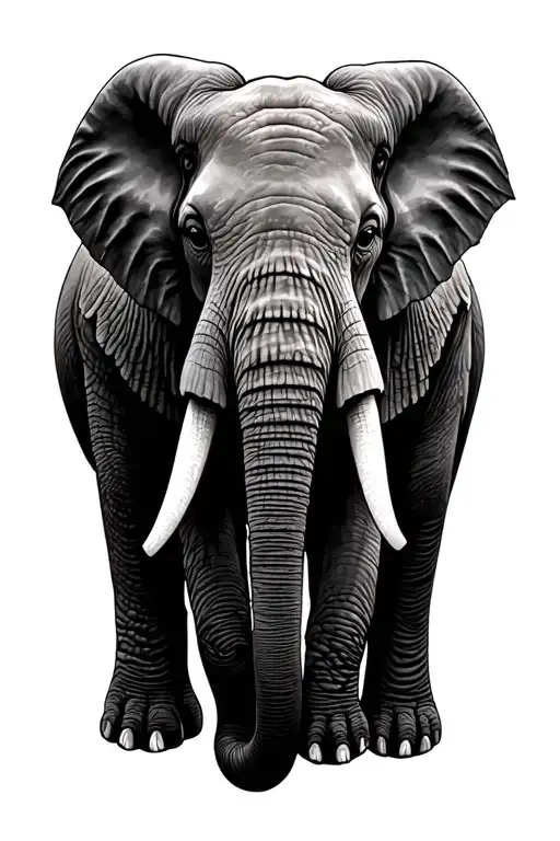 Elephant hear see speak tattoo design idea