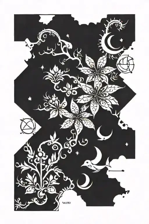 state of Florida with huricanes tattoo design idea