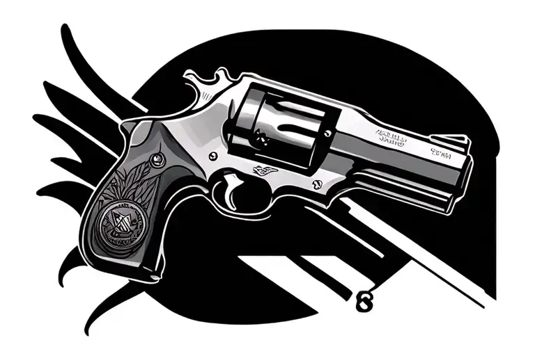 And 47 Gun tattoo design idea