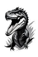 mosasaurus bio mechanical tattoo design idea